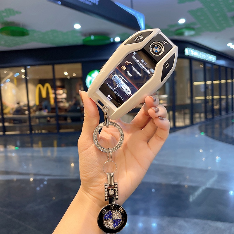 BMW LCD Fashion Simple Key Case Female Suitable for 7 Series 730li 740 5 Series 535LE 6 Series X3 X5 X7 BMW Creative Key Case ราคา ถูกที่สุด ดีลบีเคเค แกลเลอรีภาพที่ 4