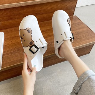 Fshoes 🍄🐻✨เห็นหมีหนูมั้ย รองเท้าน้องหมีสุดCute ดีไซน์ที่ดูดีมาพร้อมสายคาดแมทช์ง่ายได้ทุกลุค💓