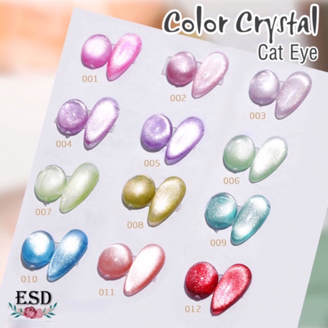 สีทาเล็บเจล Misscheering สี คริสตัลแคทอาย Crystal Cat Eye Color Series Nail Gel Polish ขนาด 15 ml.