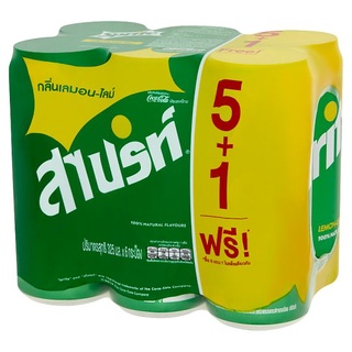 ✨นาทีทอง✨ สไปรท์ น้ำอัดลม กลิ่นเลมอน-ไลม์ 325มล. x 6 กระป๋อง Sprite Lemon-Lime Flavour Soft Drink 325ml x 6pcs