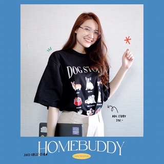 Chacharms | Homebuddy ‎◟✿ 🦮🏠 "DOG STORY" | เสื้อยืดโอเวอร์ไซส์พร้อมส่ง