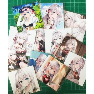 Mini postcard anime มินิโปสการ์ดอนิมะเรื่องคุณอาเรียที่นั่งอยู่ข้างๆ บางทีก็ชอบพูดภาษารัสเซียออกมา ขนาด 7x7 cm