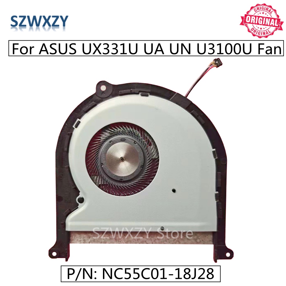 Szwxzy ใหม่ ของแท้ พัดลมระบายความร้อน CPU แล็ปท็อป ทดสอบแล้ว 100% สําหรับ Asus Zenbook UX331 UX331U UX331UN U3100U NC55C01-18J28