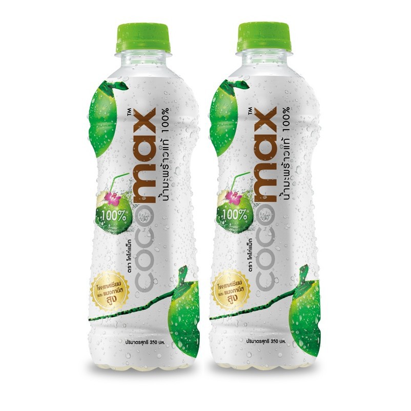 Cocomax โคโค่แม็กซ์ น้ำมะพร้าวแท้ 100% ขนาด 1000ml 1L แพ็ค2ขวด โคโค่แม็ก