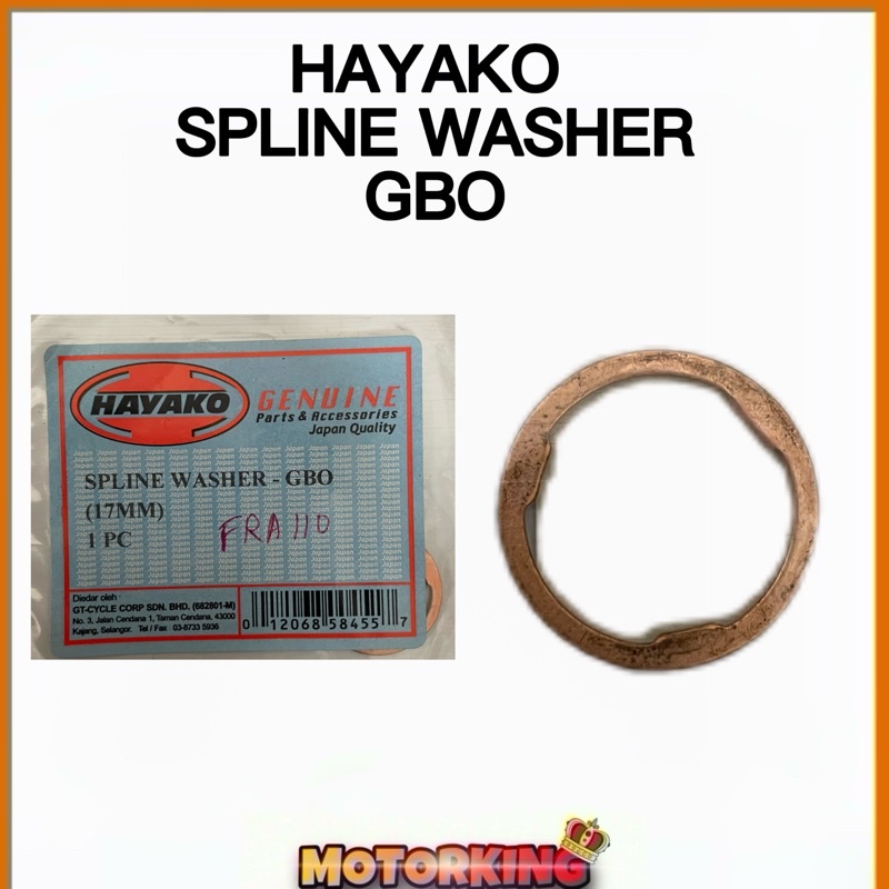 SPLINE WASHER GBO HONDA GBO WASHER
