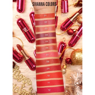 ลิปสติกเนื้อแมท ลิปสีสวย ลิปsivanna HF4008 Sivanna Luxury Plush Matte Lipstick