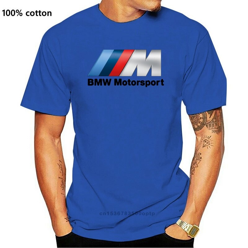 ผ้าฝ้ายแท้ คอลูกเรือเสื้อยืด พิมพ์ลาย MPOWER M sport Racing Car German Vehicle สีแดง สําหรับผู้ชายS,