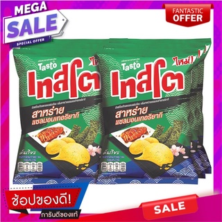 เทสโต มันฝรั่งแท้ทอดกรอบ รสสาหร่ายแซลมอนเทอริยากิ 52 กรัม x 6 ซอง Tasto Potato Chips Seaweed Salmon Teriyaki Flavored 52