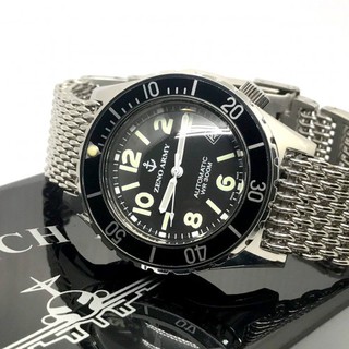 ZENO-WATCH BASEL Army Diver 300m 485N Automatic Date Unisex ขนาด 40 mm. (Fullset)