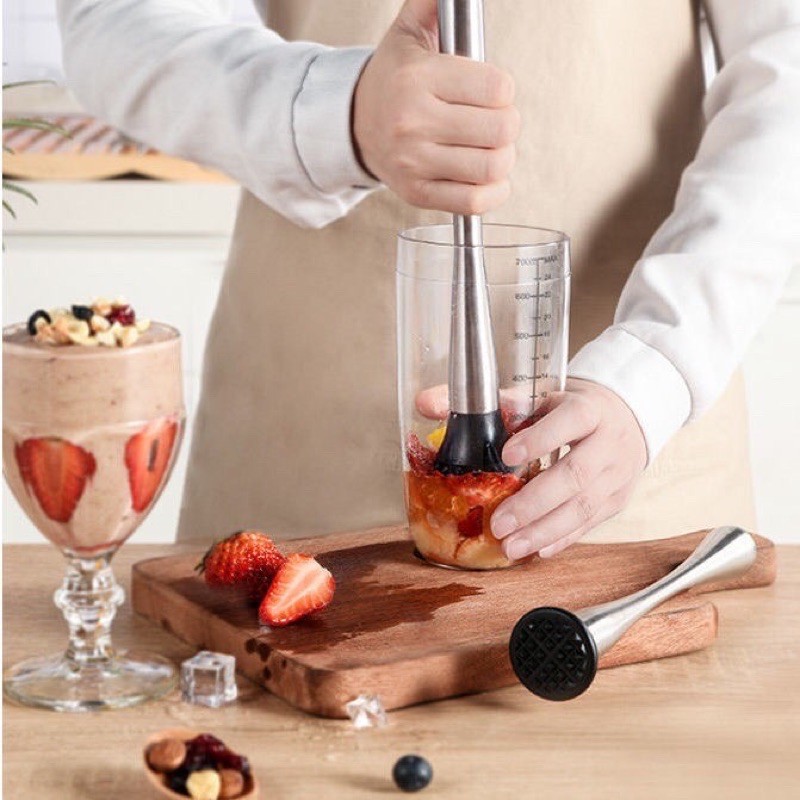 แท่งกดผลไม้ แท่งบดน้ำแข็ง คอกเทล ทรงตรง ทรงมีเอว บดน้ำมะนาว ทำชามะนาว