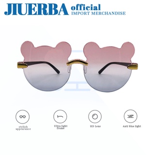 (JIUERBA-OFFICIAL) COD แว่นกันแดดแฟชั่นป้องกันรังสียูวีชายและหญิงตาแว่นกันแดดเด็กน่ารักแว่นกันแดด