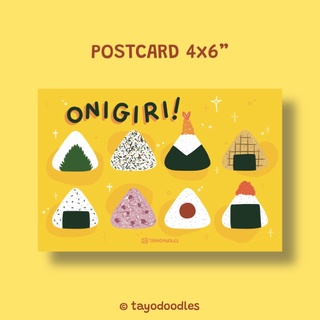 โปสการ์ดข้าวปั้นญี่ปุ่น Japanese onigiri postcard