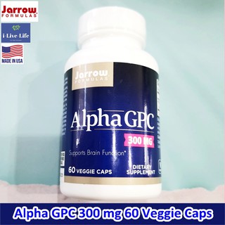 อัลฟ่า จีพีซี Alpha GPC 300 mg 60 Veggie Caps, Supports Brain Function - Jarrow Formulas