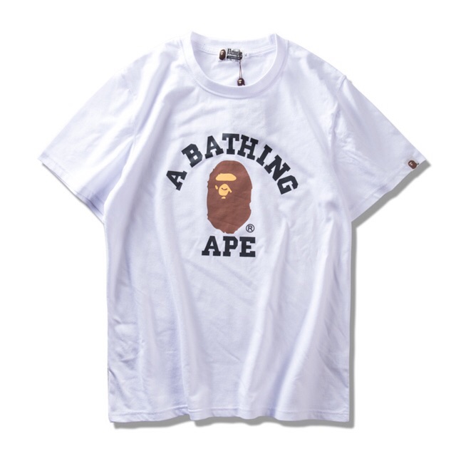 Japan Genuine BAPE Tide brand COLLEGE TEE Cotton T-shirt