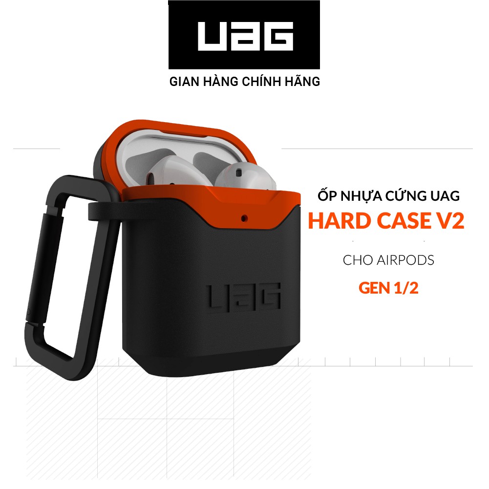 Uag Hard Case V2 เคสพลาสติกแข ็ งสําหรับ AirPods Gen 1 / 2