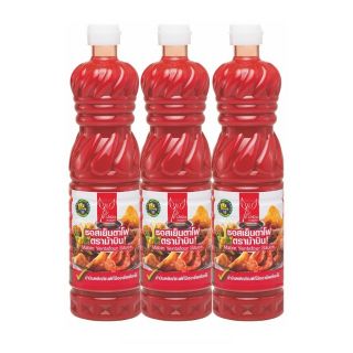 ม้าบิน ซอสเย็นตาโฟ ขนาด 800กรัม/ขวด แพ็คละ3ขวด Mabin Yentafour Sauce