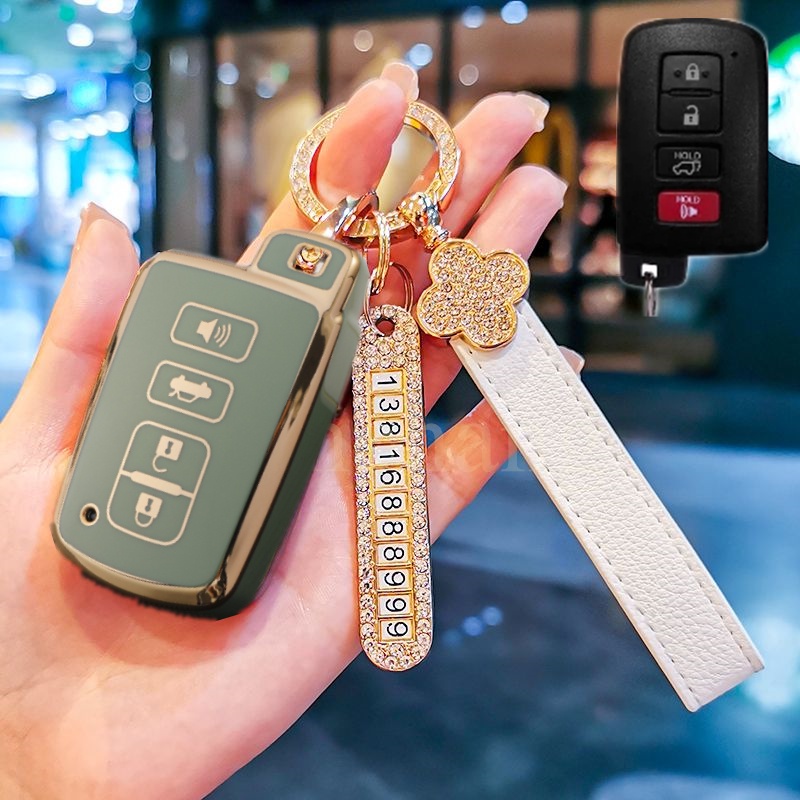 เคสรีโมตกุญแจรถยนต์ TPU 4 ปุ่ม สําหรับ Toyota Avalon Camry Corolla RAV4 Highlander Auris CHR Land Cruiser - รูปที่ 3