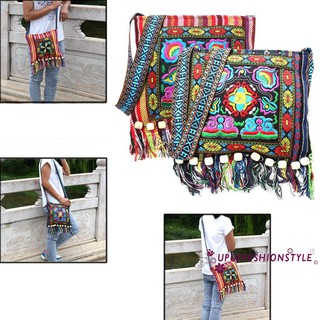 Yuh - Hmong กระเป๋าวินเทจฮิปปี้ Boho Tote Messenger