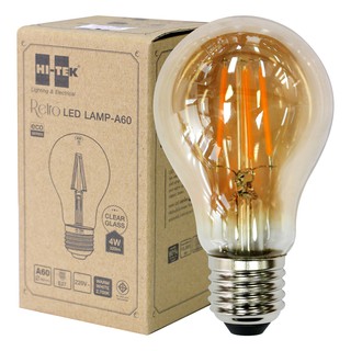 HI-TEK หลอดไฟวินเทจ LED 4W แสงส้ม (WW) E27