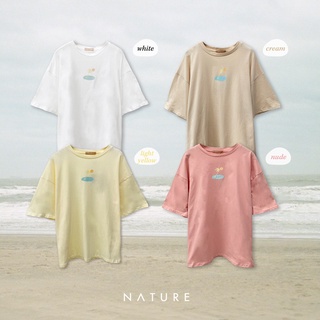 🍎 ลด45.-โค้ดWYQESS🍋nature.bkk - TSN4029 nature summer oversize เสื้อยืดโอเวอร์ไซส์เนเจอร์ซัมเมอร์