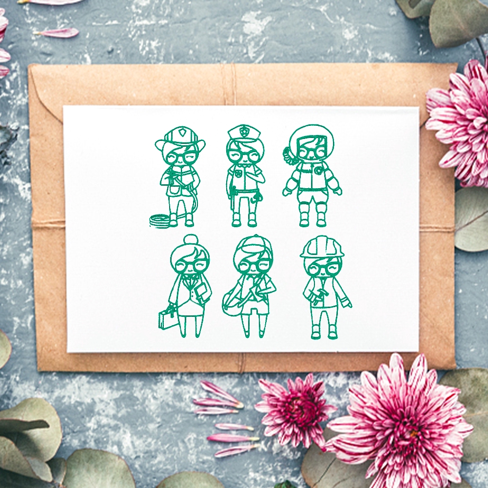 CY Girl Transparent Silicone Seal Stamp for DIY Scrapbooking Album Card ...