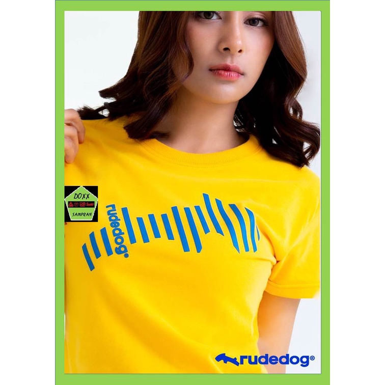 Rudedog เสื้อคอกลม ชาย หญิง รุ่น backslash สีเหลือง