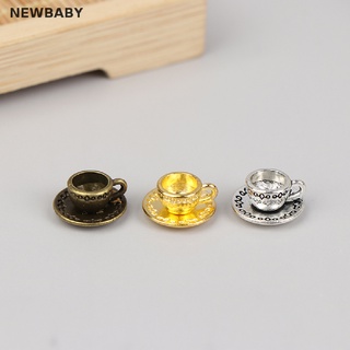 Newbaby ถ้วยชาโลหะจิ๋ว สําหรับตกแต่งบ้านตุ๊กตา 5 ชิ้น