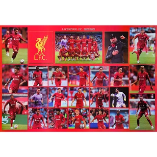 โปสเตอร์ นักฟุตบอล ลิเวอร์พูล LIVERPOOL FC 2023 POSTER 24”X35” นิ้ว Football V1