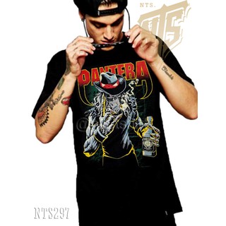 NTS 297 PANTERA เสื้อยืด เสื้อวง สกรีนลายอย่างดี Silk Screen ผ้าหนานุ่ม ไม่หดไม่ย้วย มาตราฐาน NTS แบรนด์ S M L XL XXL