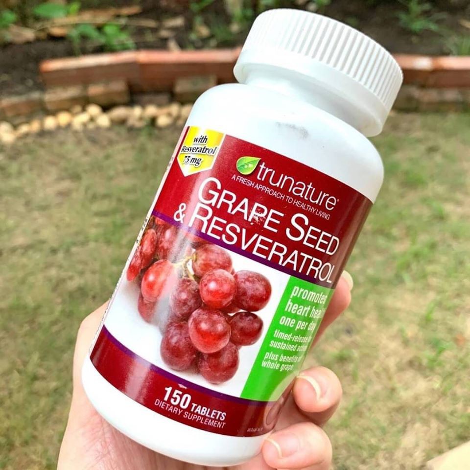 Trunature Grape Seed Resveratrol 1 กระปุกมี 150 เม็ด ทานวันละ 1 เม็ด พร้อมอาหาร . siribeaute