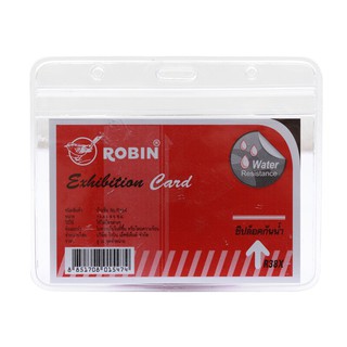 ป้ายชื่อพลาสติก แนวนอน สีใส (แพ็ค12อัน) โรบิน R38X/Clear Horizontal Plastic Name Plate (12 / Pack) Robin R38X