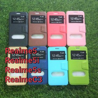 Smart Case Realme​5​/5i​/Realme​ 5s​/Realme​C3/Realme​6i/Galaxy A51​/A71​/A11 เปิดปิดสไลด์โชว์เบอร์ตั้งได้