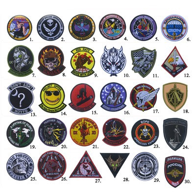 New Quality Embroidery Velcro Armband Badge Custom Made Large Number of Tactical Badges