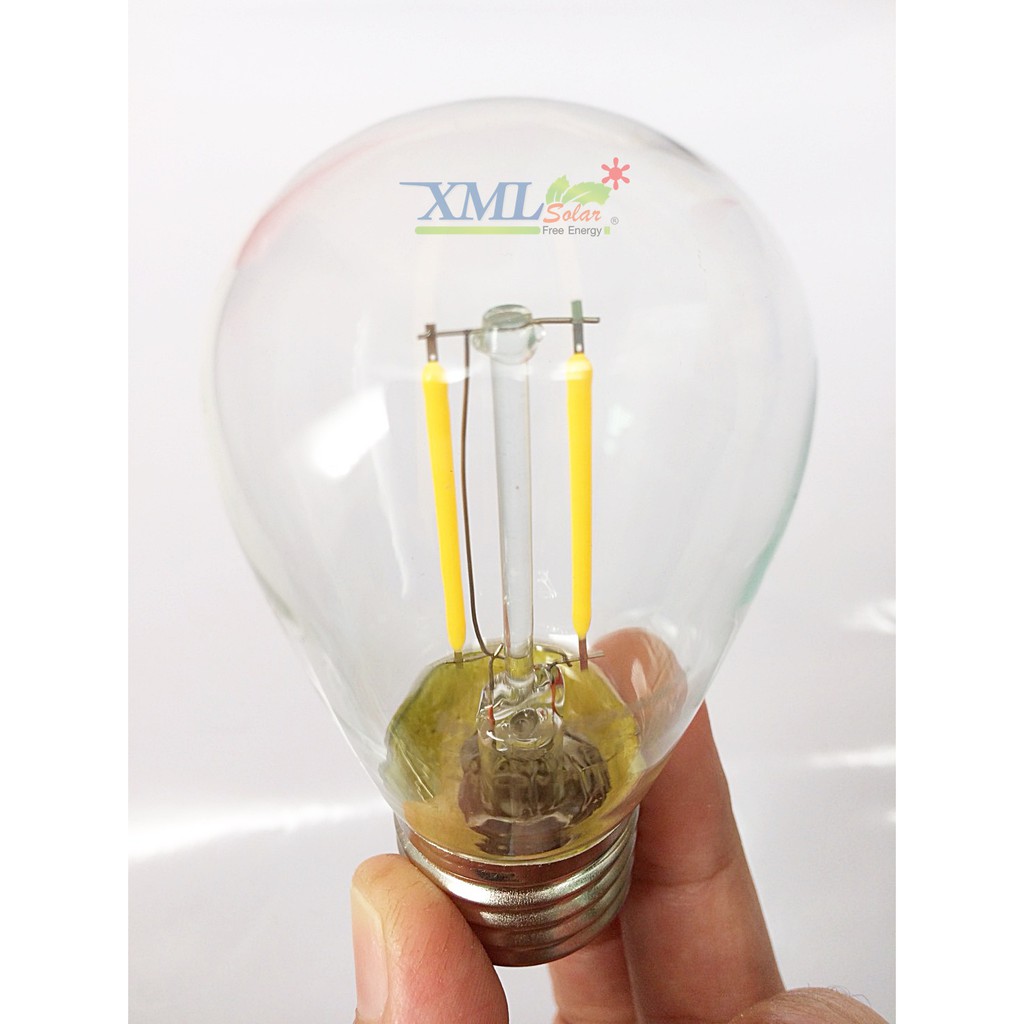 หลอดไส้เอดิสัน VINTAGE DC 3V 1 watt (100 lumens) แสงเหลืองวอมไวท์ โคมไฟพลังแสงอาทิตย์ ไฟโซล่าเซลล์