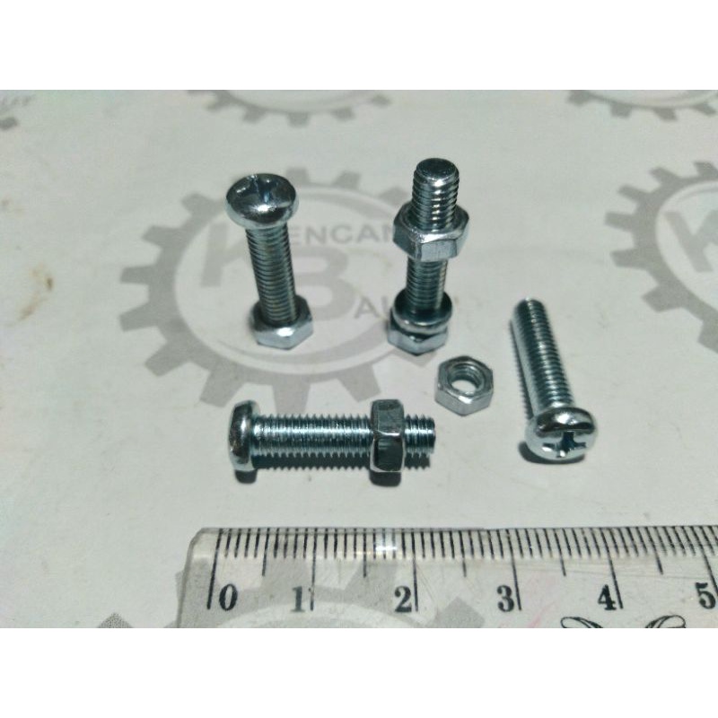 BOLT NUT JP M5 X 20 SCREWDRIVER WRENCH PLUS LENGTH 2 CM