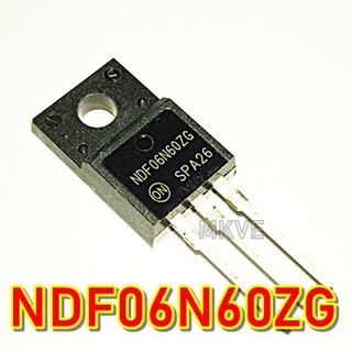 (1ตัว) NDF06N60ZG , 06N60 , MOSFET N-CH 600V 4.5A TO-220AB (รหัสสินค้า M01851)