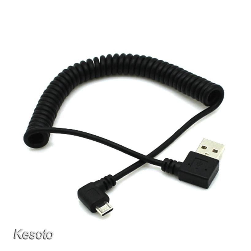 [KESOTO] Spiral Coiled USB 2.0 Male to Micro USB 5 Pin Data Charger Charging Cable