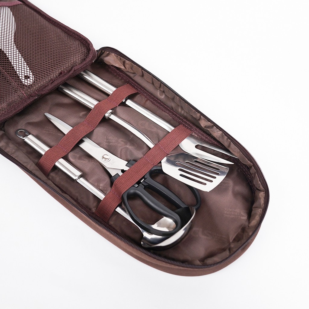 ชุดเครื่องครัว CLS ปิคนิค✨อุปกรณ์ทำอาหารกิจกรรมกลางแจ้ง 9ชิ้น มีกระเป๋า 3 ลาย *สินค้ามีพร้อมส่ง* KITCHEN SET - รูปที่ 7