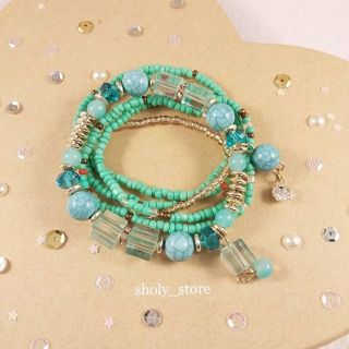 สร้อยข้อมือ สีเขียว เซต