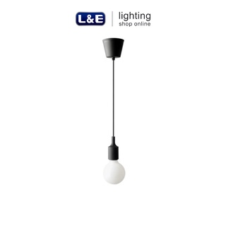 L&amp;E โคมไฟแขวนเพดาน ขั้ว E27 รุ่น Bink สีดำ