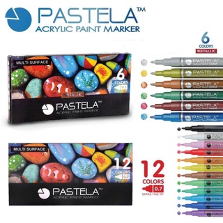 Pastela ชุดอะคริลิคเพ้นท์มาร์คเกอร์ 6 สี / 12 สี ขนาด 0.7 mm