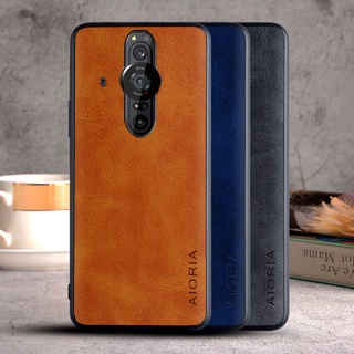 เคสโทรศัพท์มือถือหนัง หรูหรา สไตล์วินเทจ สําหรับ sony xperia pro i pro-i 1 coque xperia pro