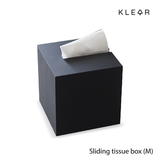 KlearObject Sliding Tissue Box-M กล่องใส่กระดาษทิชชู่ สีดำด้าน เหมาะสำหรับทิชชู่ม้วน