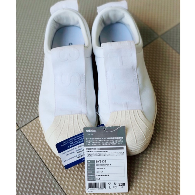รองเท้า Adidas Slip on  originals superstar สีขาว size37.5 รุ่น Adidas SS BW35 ของแท้💯%