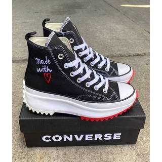 รองเท้าผ้าใบconvers Hi-End(CN-RUN STAR HIGH) มีไซส์36…40 (ฟรีกล่อง)หญิง-ชาย แป็นรองเท้าลำลอง รองเท้าใส่เที่ยว