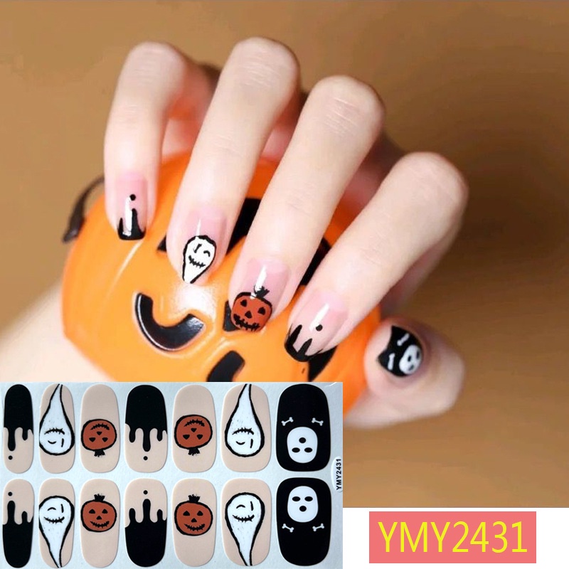 สติ๊กเกอร์ติดเล็บฮาโลวีนเกาหลี สติ๊กเกอร์ติดเล็บ YMY รูปที่ 8