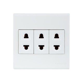 ชุดเต้ารับเดี่ยว 2 ขากลมแบน 3 ช่อง PANASONIC BSW1319 SET SOCKETS 2P ROUND PIN BSW1319 PANASONIC