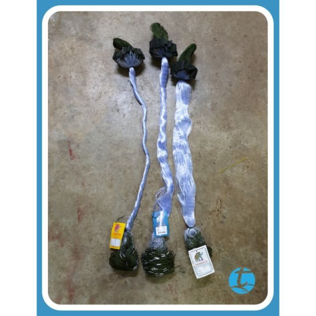 มองดักปลา มองใยใหม ตาข่ายดักปลา ดางปลา ขนาด 0.11 รุมแล้ว(สำเร็จ) พร้อมใช้งาน ขนาตตา 1.7, 2, 25 ซม.