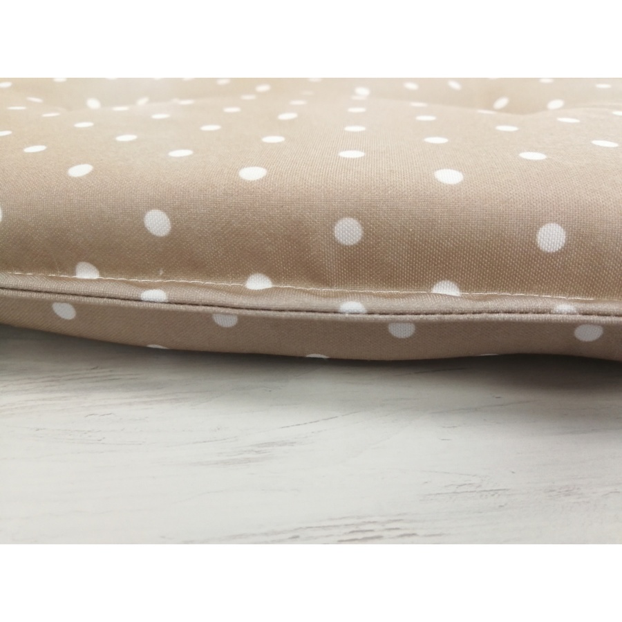 GlobalHouse COZY เบาะรองนั่งสี่เหลี่ยม ขนาด40×40×5ซม. ลายจุด สีเบจ กันน้ำ สินค้าของแท้คุณภาพดี