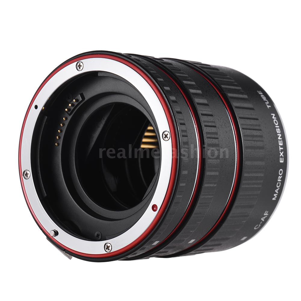Auto Focus Micro Extension Tube Ring Red for Canon EOS EF EF-S 60D 7D 5D ED